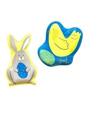Target Melamine Bunny and Chick Appetizer Kids Plates Spring Easter Set